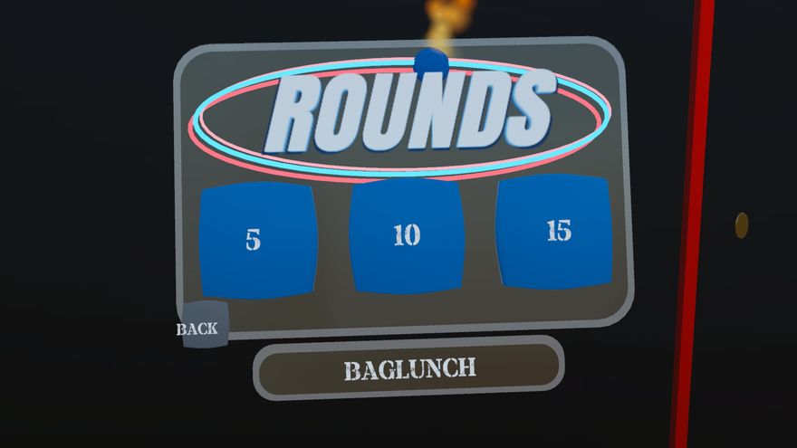 The rounds menu page offering games to 5, 10 or 15 points